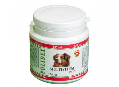 Витамины Для Собак Polidex (Полидэкс) Multivitum Plus Мультивитамин  150шт 