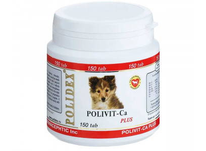 Витамины Для Собак Polidex (Полидэкс) Polivit Ca Plus Поливит 150шт 