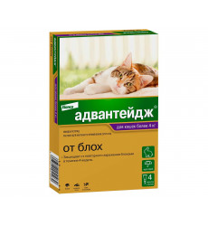 Капли От Блох Для Кошек Весом Более 4кг Адвантейдж 0,8мл Elanco (1*4) 