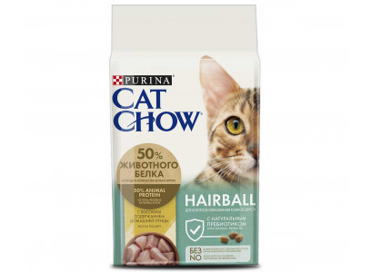 Сухой Корм Cat Chow (Кэт Чау) Для Кошек Для Вывода Шерсти Птица Special Care Hairball Control 1,5кг 