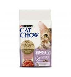 Сухой Корм Cat Chow (Кэт Чау) Для Кошек с Чувствительным Пищеварением Птица и Лосось Special Care Sensitive 1,5кг