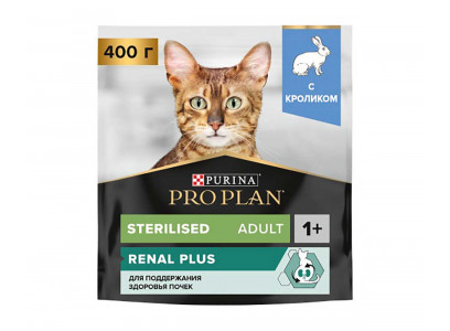 Сухой Корм Pro Plan (ПроПлан) Для Кастрированных Котов и Стерилизованных Кошек Кролик Sterilised After Care Rabbit 400г 