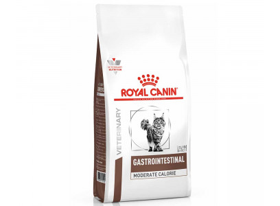 Лечебный Сухой Корм Royal Canin (Роял Канин) Для Кошек При Нарушении Пищеварения с Пониженным Уровнем Калорий Veterinary Feline Gastrointestinal GIM35 Moderate Calorie 400г 