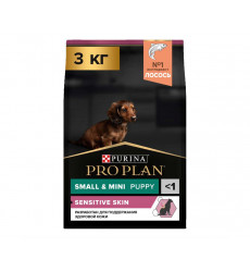 Сухой Корм Pro Plan (Проплан) Для Щенков Мелких и Миниатюрных Пород с Чувствительной Кожей Лосось и Рис Puppy Small Breed Sensitive Salmon & Rice 3кг (1*4) 