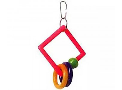 Игрушка Для Птиц Кеша Треугольник с Кольцами 17см Sf-3104 
