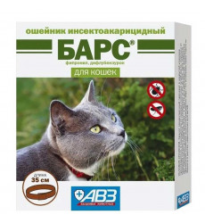 Барс Ошейник От Блох и Клещей Вшей Для Кошек 35см АВЗ