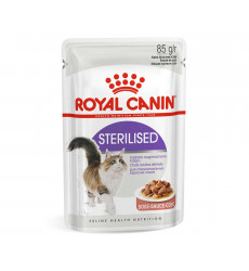 Влажный Корм Royal Canin (Роял Канин) Для Кастрированных Котов и Стерилизованных Кошек Аппетитные Кусочки в Соусе Feline Health Nutrition Sterilised Gravy 85г (1*12) 