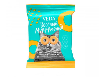 Лакомство Для Кошек Весёлый Мур-Р-Рмелад Курица 6г 