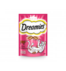 Лакомство Подушечки Dreamies (Дримс) Для Кошек Говядина Cat Treats With Tempting Beef 30г (1*19) 