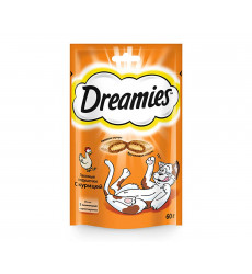 Лакомство Подушечки Dreamies (Дримс) Для Кошек Курица Cat Treats With Tasty Chicken 60г (1*6)