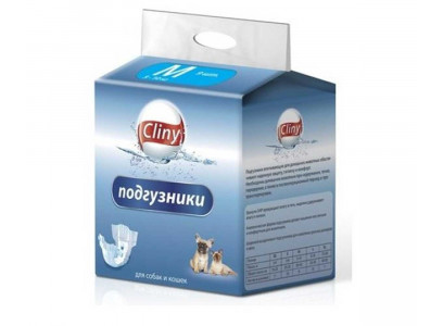 Подгузники Для Собак и Кошек Cliny (Клини) M 5-10кг 9шт К203  