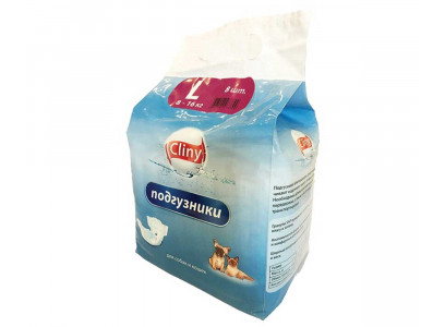 Подгузники Для Собак и Кошек Cliny L 8-16кг 8шт К204  
