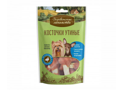 Лакомства Для Собак Деревенские Лакомства Косточки Утиные 55г 79711526
 