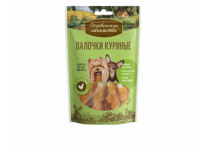 Лакомства для Собак Деревенские Лакомства Палочки Куриные 55г 79711496 