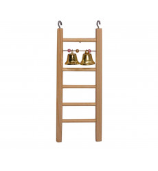 Игрушка Для Птиц Лесенка Деревянная Большая с Бусами и Колокольчиком 7,1*2*9,5 Rp8577