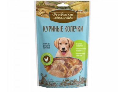 Деревенские Лакомства Для Щенков Колечки Куриные 90г 79711274 