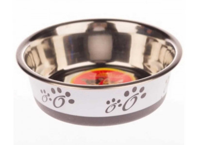 Миска Для Собак Мелких Пород и Кошек Фьюжн Металлическая Серая XS 180мл Pf-1003а