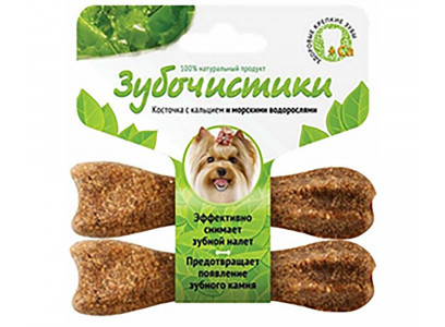 Косточка Для Собак Мелких Пород Зубочистики Морские Водоросли 18г 2шт 