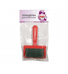 Пуходерка Для Кошек и Собак Пластик Средняя с Каплей 10,5*16 см Zooexpress
