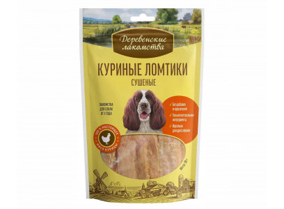 Деревенские Лакомства Для Собак Куриные Ломтики 90г 79711144 