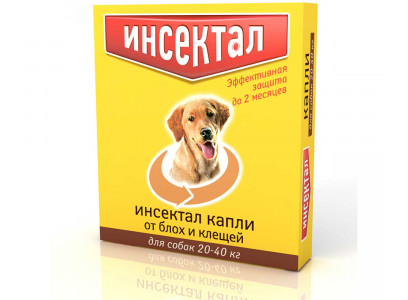 Инсектал Капли От Блох и Клещей Для Собак 20-40кг N104 