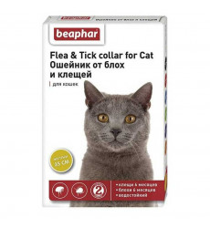 Beaphar (Беафар) Ошейник От Блох и Клещей  Для Кошек 35см Желтый 12619