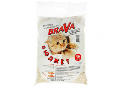 Наполнитель Для Кошачьего Туалета BRAVA (Брава) Бюджет Минеральный 15л (1*1) 