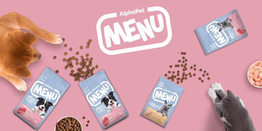 Новинка корм AlphaPet Menu для кошек и собак